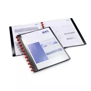 Durable 2427-01 Presentation Display Book, A4, 20 Sheets, Portrait, Black