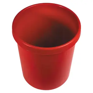 Waste Container Round Plastic Red Helit H6106125