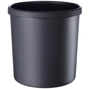 Waste Container Round Plastic Black Helit H6106495