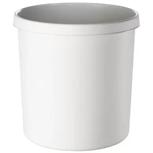 Waste Container Round Plastic White Helit H6106395
