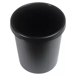 Waste container Round Plastic Black Helit H6106195