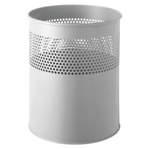 Trash Can Helit H2515787 15 L Round Stainless Steel Grey