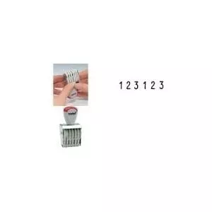 Trodat stamp numbers 1596 — 6-digit self-inking number stamp, 9 mm digits