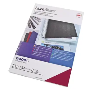 Переплетные крышки GBC LinenWeave 250г/м² A4 Красные
