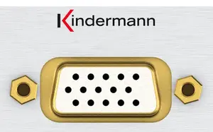 Kindermann 7444000501 VGA Socket-Outlet Silver Aluminium 1 Module