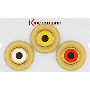 Cable gender changer Kindermann 7444000530 3x RCA Silver