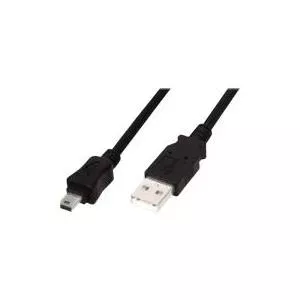 USB 2.0 Savienojuma kabelis A-B, Mini-USB B -&gt; USB A - neekranēts