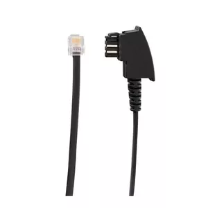 Telephone cable Rutenbeck 22510010 0.5 m Black