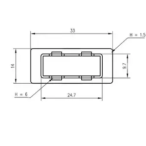 Крышка для SC-Duplex адаптера Telegärtner B00012A0011 Черная