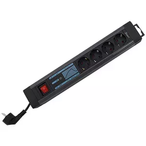 Удлинитель REV 0015462513 2.5м 4 AC розетки Черный