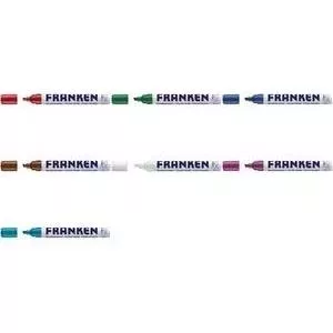 Marķieris Franken ZKM 01 sarkans — šķēlveida padoms 2–5 mm, laba pārklājuma jauda, mitrām virsmām paredzēta tinte