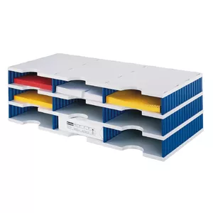 File storage box Styro styrodoc trio Polystyrol Blue Grey