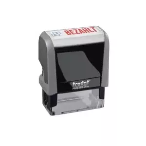 Самосменный штамп Trodat OFFICE Ecoprinty BEZAHLT 81842 — надпись «BEZAHLT» (оплачено)