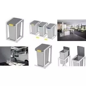 Waste container Hailo ProfiLine Öko XL 0935-202 38 l, grey