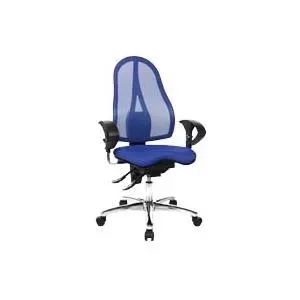 Office chair Topstar Sitness 15 — ergonomic swivel chair, adjustable height, blue