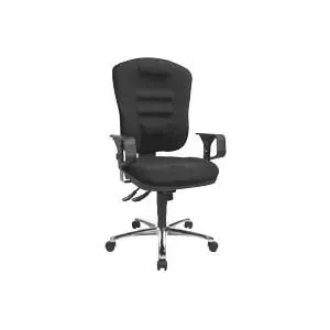 Офисное кресло Topstar Softec Synchro Deluxe — эргономичный дизайн, регулировка высоты, черное
