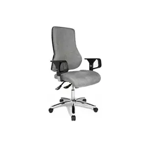 Офисное кресло Topstar Top Point Deluxe G23 — эргономичное, с регулировкой высоты, серое