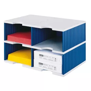 File storage box Styro styrodoc duo Polystyrol Blue Grey