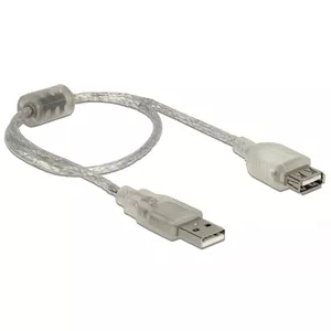 USB Cable DeLOCK 82244 USB 2.0 0.3 m Transparent