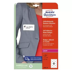 Самоклеящийся ярлык Круглый Avery L4881-20