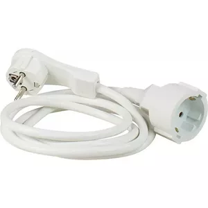 Удлинитель AS Schwabe 50211 PVC 2 м белый — силовой кабель, 2 м, PVC изоляция