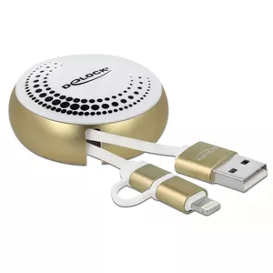 Выдвижной кабель DeLOCK 85820 USB 2.0 Type-A к Micro-B Lightning