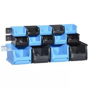 Storage box set allit ProfiPlus 1+2+3/17 blue/black, temperature resistant
