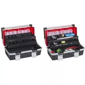 Toolbox allit McPlus Alu>C< 18 PP, red/black, polypropylene, model 457011