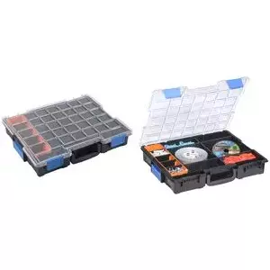Small parts case allit EuroPlus Pro K Size 44/12-6 – professional organiser with removable compartments