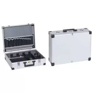 Tool case allit AluPlus Tool>L< 44-1 silver with aluminum frame and L-profile