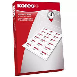 Kores L210297.25PE ne-pašlīmējošas etiķete 25 pcs Balts Taisnstūris