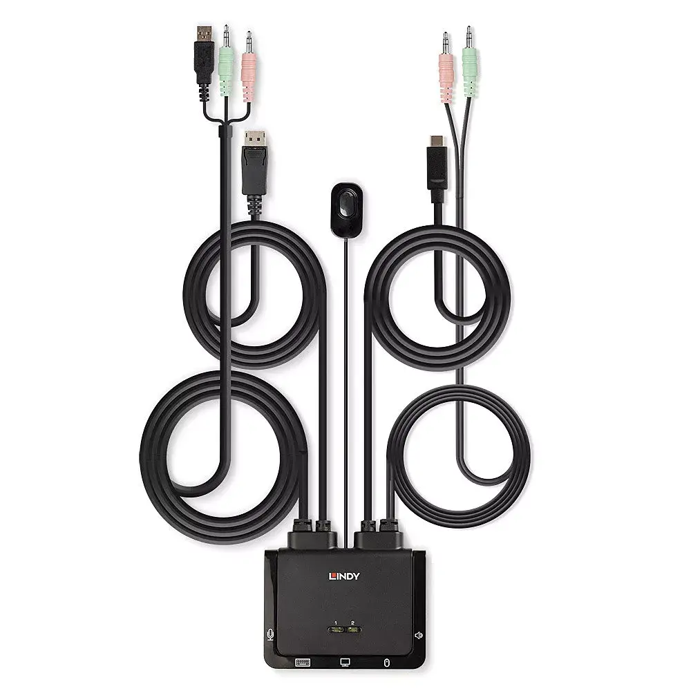 KVM slēdzis Lindy 2 Port DisplayPort 1.2 Photo 2