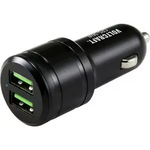 Car charger Voltcraft CPS-36W VC-11015375, 2×USB, max 3 A output