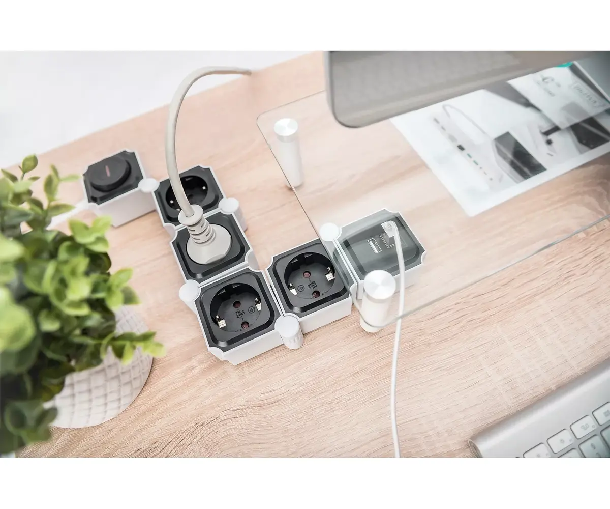 Strāvas padeve Digitus Flexible 4-veids ar 2 USB portiem Photo 2