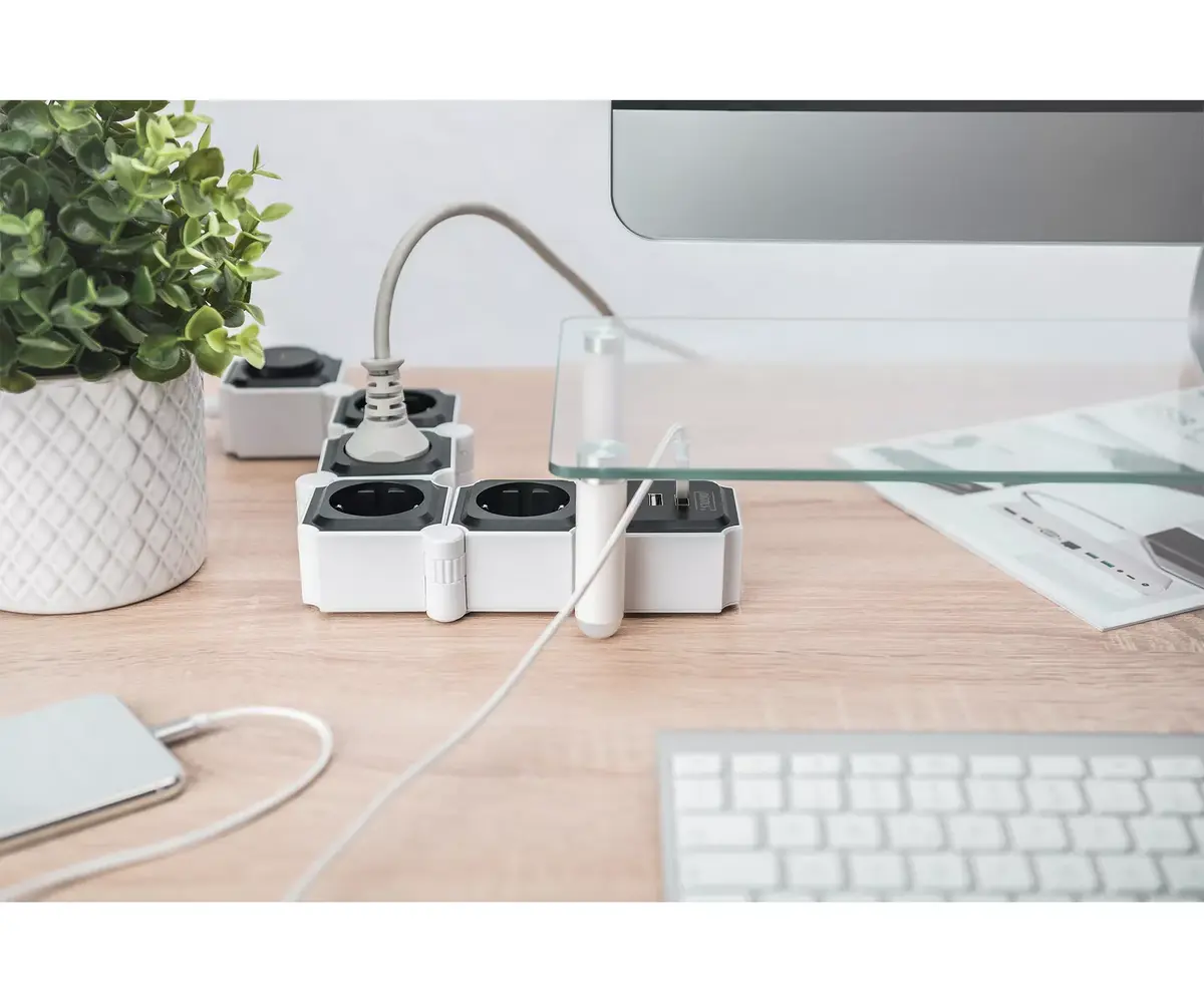 Strāvas padeve Digitus Flexible 4-veids ar 2 USB portiem Photo 4