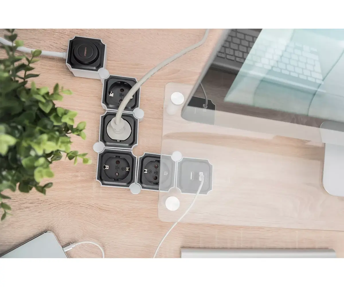 Strāvas padeve Digitus Flexible 4-veids ar 2 USB portiem Photo 5