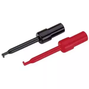 Test probes set Voltcraft 108542, 2 mm plug, CAT I, black and red