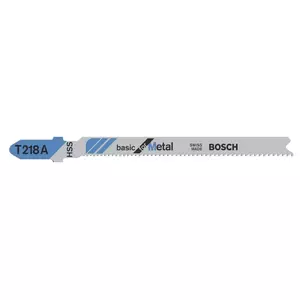 Пилка для лобзика Bosch T 218 A BASIC, HSS, для тонкой нержавеющей стали, 92 мм, 5 шт.