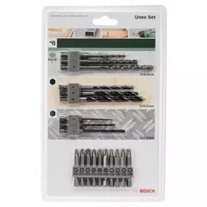 Drill bit set Bosch 2609256989, 19 pieces — for concrete, metal, wood, stainless steel finish