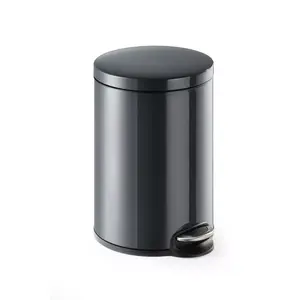 Durable 341258 Round Metal Waste Container 20 Liters