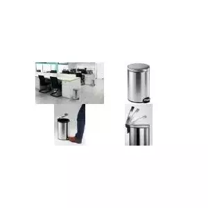 Durable 340123 apaļa nerūsējošā tērauda pedāļtvertne 12 l