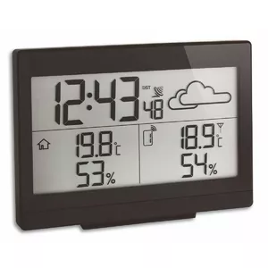 Метеостанция для дома tfa dostmann Casa White LCD — беспроводная 0.433 ГГц, AA 1.5 В, 141×100×48 мм