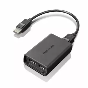 DisplayPort to Dual DisplayPort Hub Lenovo 03T6632 — Dual DP Output, 4K Support