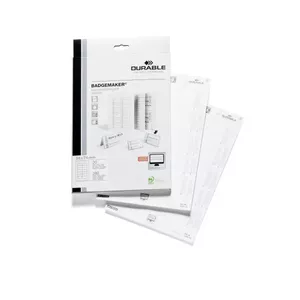 Durable BADGEMAKER Badge Inserts, White, 74 x 34 mm, 280 Pieces