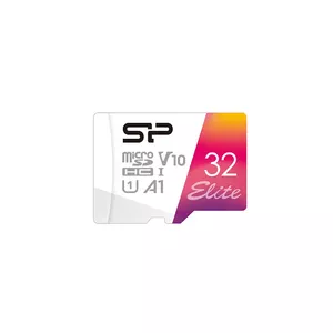 MicroSDHC flash memory Silicon Power 32GB UHS‑I Class 10 (Read 100 MB/s) with adapter, pink