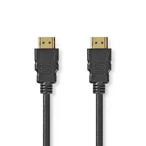 Nedis CVGP35000BK10 HDMI Kabelis 1 m HDMI Type A Vīrietis pret HDMI Type A Vīrietis Melns Zeltīti kontakti 48 Gbit/s
