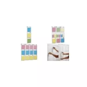 Wall display Helit PLACATIV H6812202, 12 pockets, 1/3 DIN A4 portrait, clear