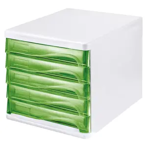 Desk Tray Organizer Helit H6129450 Plastic Green White