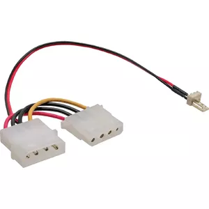 InLine ventilatora adaptera kabelis 3pin / 4pin 0.15m