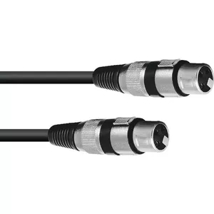 Audio adapter cable Omnitronic 3022075C 1x 3-pin XLR female to 1x 3-pin XLR male, 0.15 m